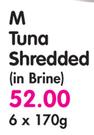 M Tuna Shredded(In Brine)-6x170g