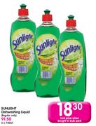 Sunlight Dishwashing Liquid (Regular Only)-5 x 750ml