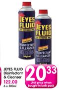 Jeyes Fluid Disinfectant & Cleanser-6 x 500ml