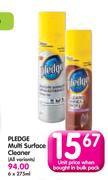 Pledge Multi Surface Cleaner (All Variants)-6 x 275ml