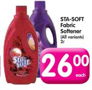 Sta-Soft Fabric Softener (All Variants) 2L-Each