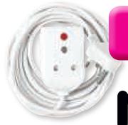 Suede 5m Extension Lead With Light
