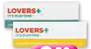 Lovers+ Condoms(Coloured And Scented Or Ribbed And Studded)-3's