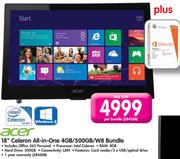 Acer 18" Celeron All-In-One 4GB/500GB/W8 Bundle-Per Bundle