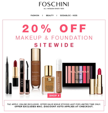 Foschini : 20% Off Makeup & Foundation (Request Valid Dates From ...