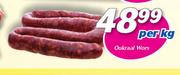 Oukraal Wors-Per kg