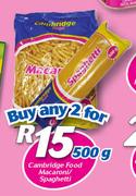 Cambridge Food Macaroni/ Spaghetti-2x500g