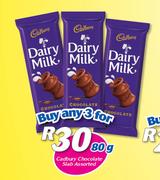 Cadbury Chocolate Slab-3x80g