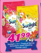 Sunlight 2 In 1 Tropical/ Spring Sensations Hand Washing Powder-2kg Each