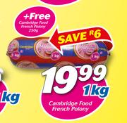 Cambridge Food French Polony-1Kg Free Cambridge Food French Polony-250g