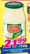Crosse & Blackwell Mayonnaise Original Only-750g