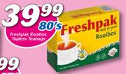Freshpak Rooibos Tagless Teabags-80's