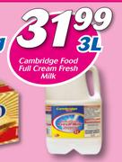 Cambridge Food Full Cream Fresh Milk-3Ltr
