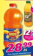 Oros Squash Assorted-2Ltr Each