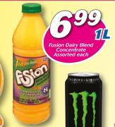 Fusion dairy Blend Concentrate Assorted-1Ltr Each