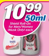 Shield Roll On For Men/Women Musk Only-50ml Each