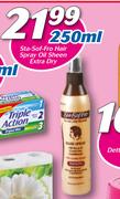 Sta-Sof-Fro Hair Spray Oil Sheen Extra Dry-250ml