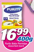 Purity Baby Porridge Assorted-400g Each