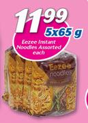 Eezee Instant Noodles Assorted-5 x 65g Each