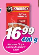 Knorrox Soya Mince Assorted-400g Each
