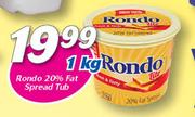 Rondo 20% Fat Spread Tub-1Kg