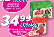 Lifebuoy Bath Soap Herbal/Total Only-4 x 175g