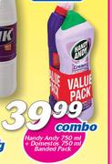 Handy Andy-750ml + Domestos-750ml Banded Pak-Combo