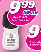 Axe Roll On Assorted-50ml Each
