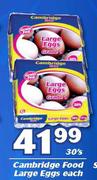 Cambridge Food Large Eggs-30's Each