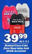 Stoney/Coca-Cola Zero/Spar Letta Soft Drink-4X1.5L