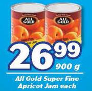 All Gold Super Fine Apricot Jam-900g Each