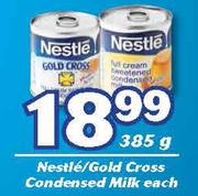 Nestle/Gold Cross Condensed Milk-385g Each