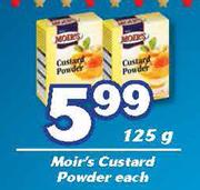 Moir's Custard Powder-125g Each
