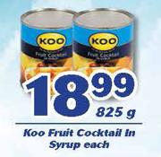 Koo Fruit Cocktail In Syrup-825g Each