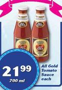 All Gold Tomato Sauce-700ml Each