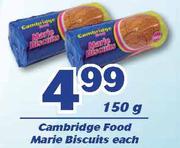 Cambridge Food Marie Biscuits-150g Each
