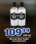 Russian Bear Vodka-750ml Each