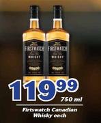 Firstwatch Canadian Whisky-750ml Each