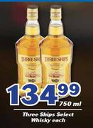 Three Ships Select Whisky-750ml Each