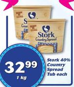 Stork 40% Country Spread Tub-1Kg Each