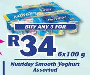 Nutriday Smooth Yoghurt-3X6X100g