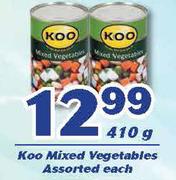 Koo Mixed Vegetables-410g Each