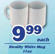 Kwality 11oz White Mug-Each