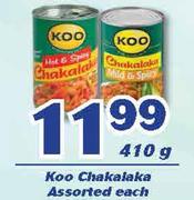 Koo Chakalaka-410g Each