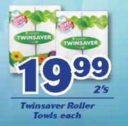 Twinsaver Roller Towls-2's Each