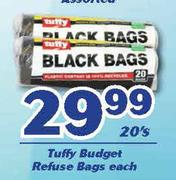 Tuffy Budget Refuse Bags-20's Each