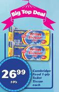 Cambridge Food 1 Ply Toilet Tissue-10's Each