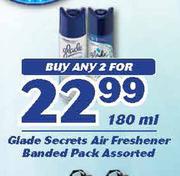Glade Secrets Air Freshener Banded Pack-2x180ml