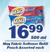 Maq Fabric Softener Refill Pouch-500ml Each