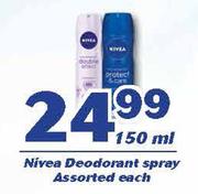 Nivea Deodorant Spray-150ml Each